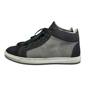 English Laundry Mens Gray Suede Camo Panel High Top Sneakers Shoes Size 9.5